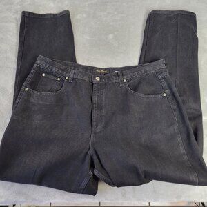 Ashley Stewart Jeans 22 Tall Plus Womens Black Straight Leg 100% Cotton SL58E